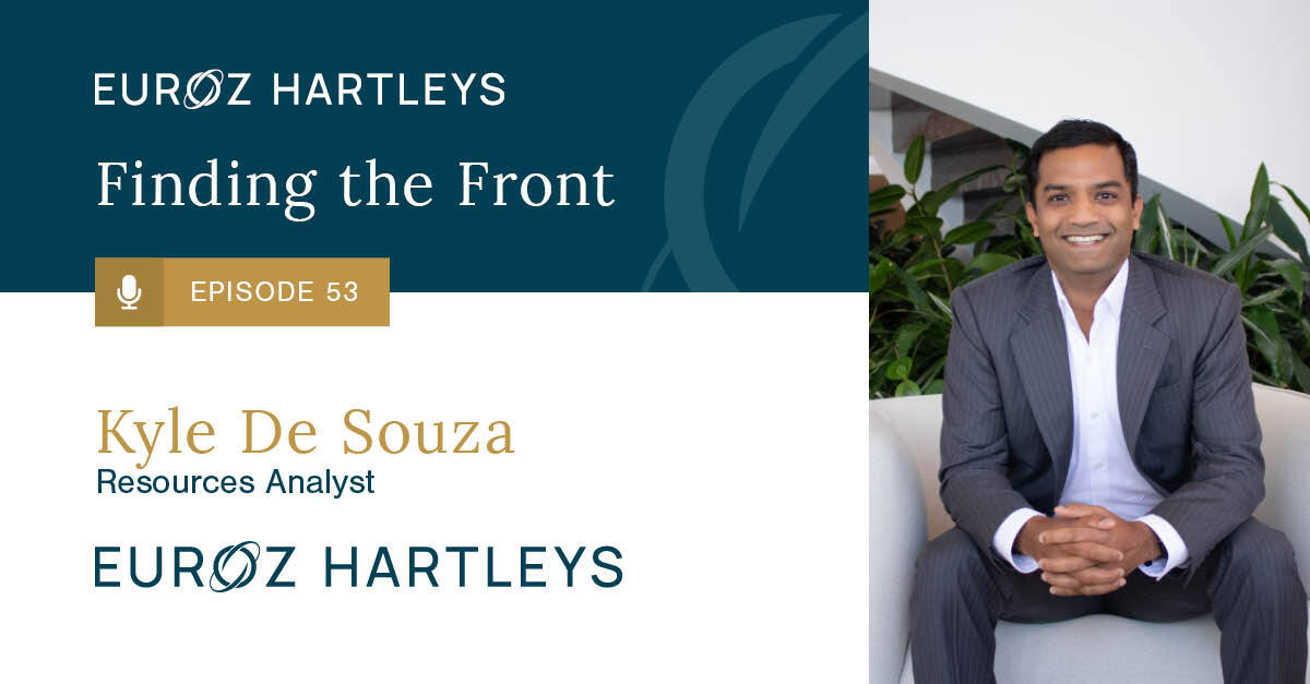 🎙 New Finding the Front episode is live!

We’re joined by Kyle De Souza, Euroz Hartleys Resources Analyst, mining engineer, and immediate past President of the WA School of Mines Alumni.

15+ years in hard-rock mining, to a major career pivot into financial markets - Kyle shares