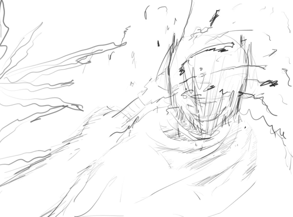 Boogey002's tweet image. Qimir sketch from The Acolyte that I never got to finish back in summer 2024.