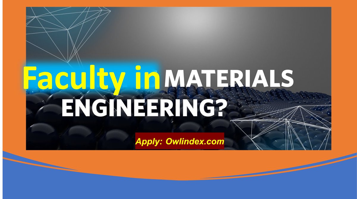 owlindex's tweet image. Faculty opportunities in Materials Engineering! Join a vibrant community of innovators and researchers. 
owlindex.com/oi/zmliezYN

#Owlindex #MaterialsEngineering #JobOpportunities #JoinUs #Innovation #Research #researchers #Faculty #Assistant #Associate #FullProfessor #positions…