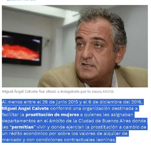 marcmore011's tweet image. #Cambiemos La condena por el caso de facilitación de prostitución de mujeres fue dictada en junio de 2019, pero efectivizada recién el mes pasado.