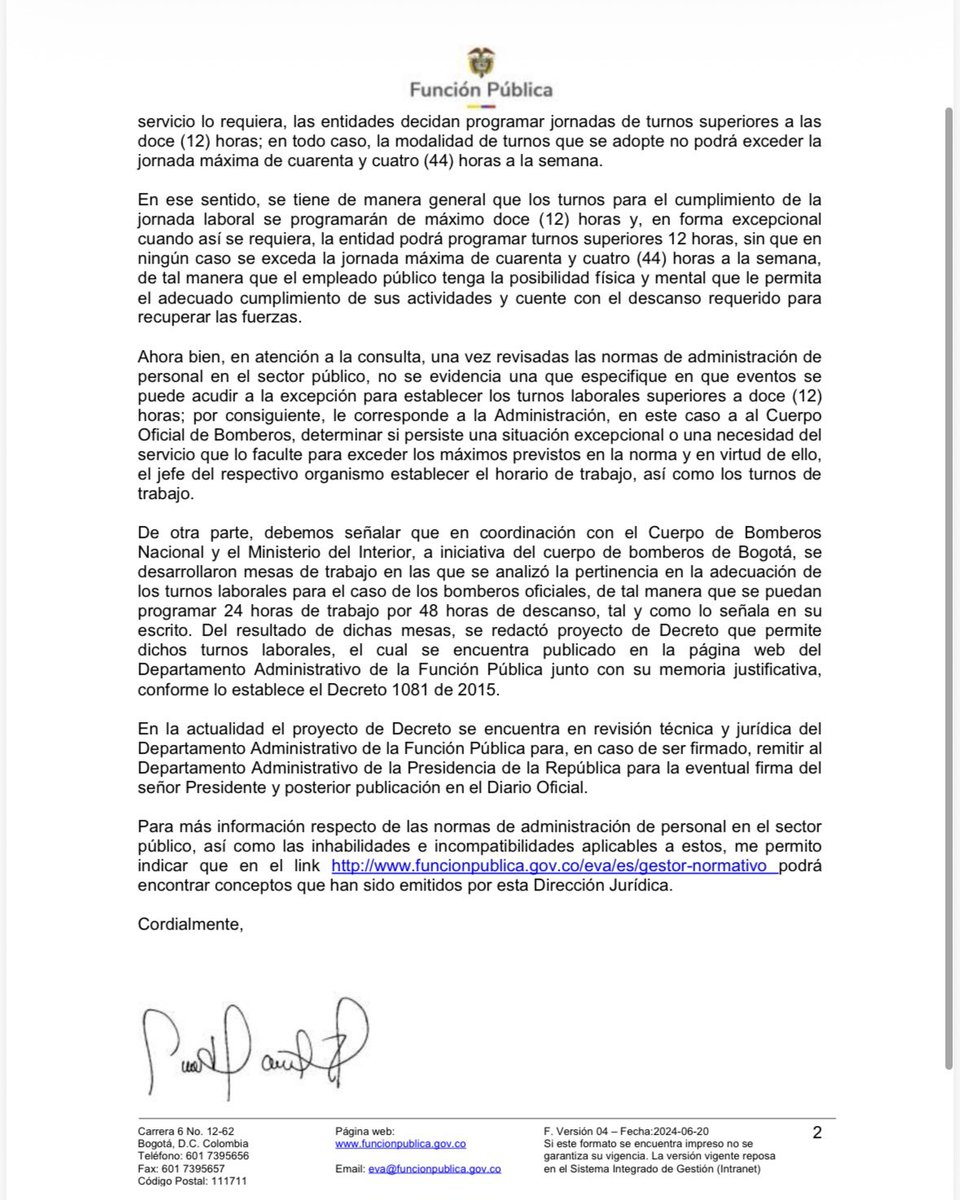 PaulaHenaoCBB's tweet image. En un trabajo impulsado desde Bomberos Bogotá y con la revisión de la @DNBomberosCol , la @DAFP_COLOMBIA, el @MinHacienda y el @MinInterior, luego de dos años de trabajo, logramos la modificación del decreto 400 de 2021. En lo sucesivo vamos a poder implementar el sistema de…