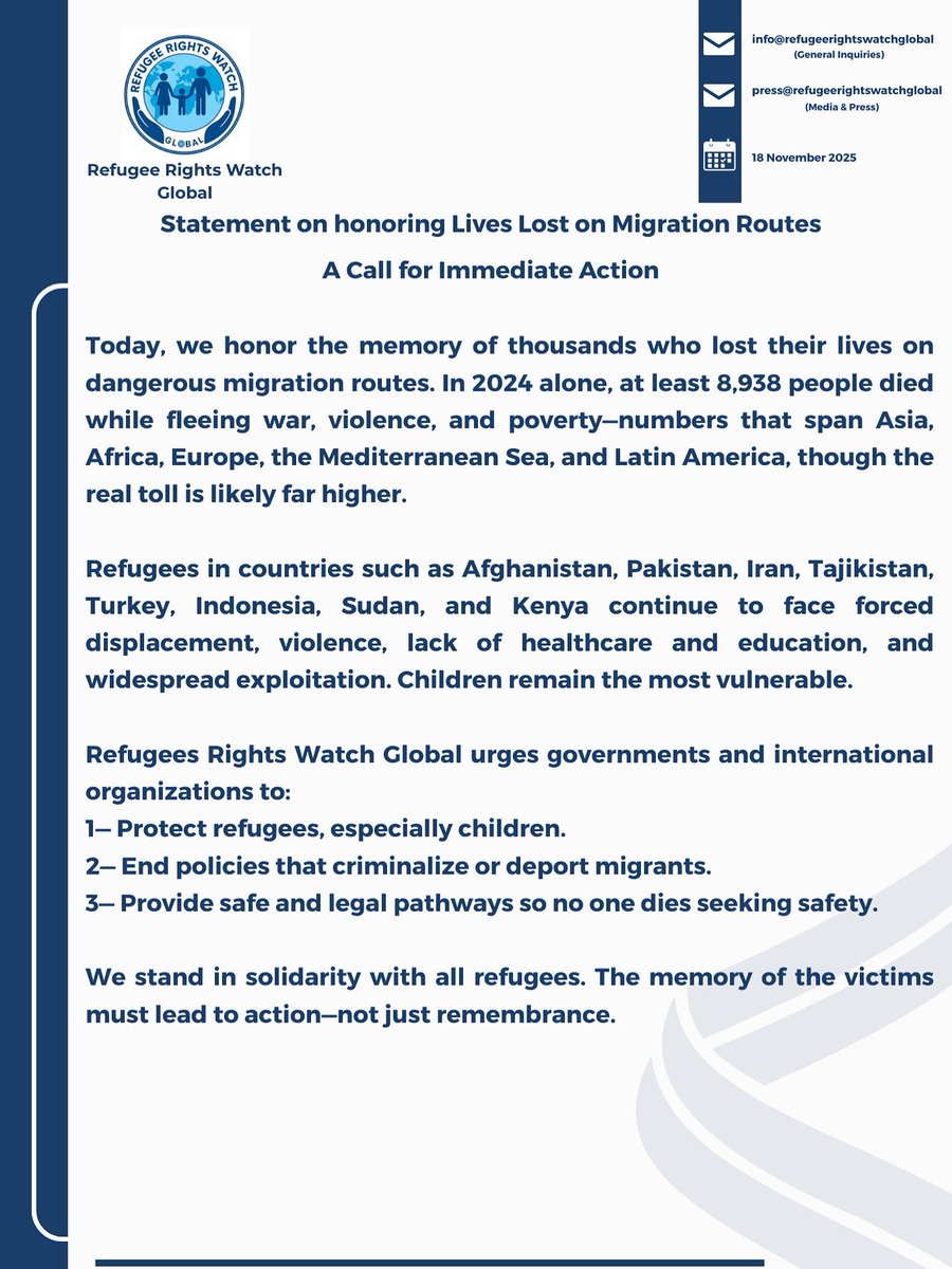 Refugee Rights Watch Global tweet media