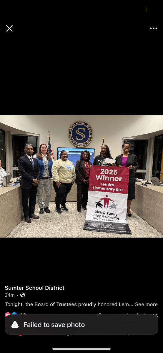 The Board proudly honored Lemira Elementary School as the 2025 Riley Award Winner for School Improvement Council Excellence! They were awarded a $3,500 grant to further their ongoing school improvement efforts. <a href="/Stephanie1Gregg/">Stephanie Gregg</a>  <a href="/EllJayDee_AP/">Lesllie Dowling</a>  <a href="/SumterSCSchools/">Sumter School Dist.</a> <a href="/DrShirleyGamble/">Dr. Shirley Gamble</a>