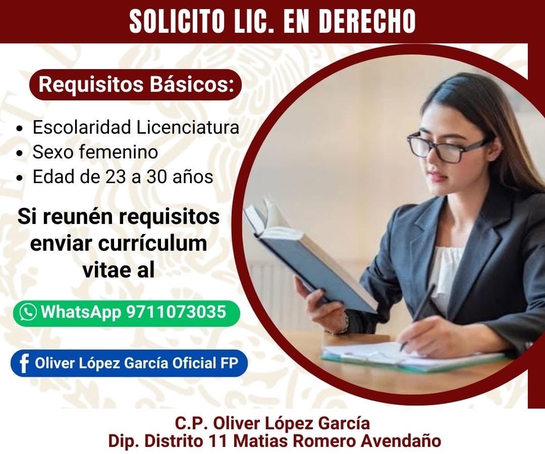 sofyvaldivia's tweet photo. Ⓜ️📺‼️ #Oaxaca | Diputado mañoso…

El diputado morenista @OliverLopezGar publicó en su Facebook una “convocatoria” para contratar solo mujeres de 23 a 30 años, como asistente personal, contadora y abogada.

Pide “buena presentación”, disponibilidad total y colocó imágenes sugestivas como “requisitos”.

¿Esto es oferta laboral o acoso disfrazado? 👀

Atención @SM_GobOax @DDHPO @salomonj @anahisarmientop

Con información de @GZOLMEDO

#Metropoli #DenunciaCiudadana