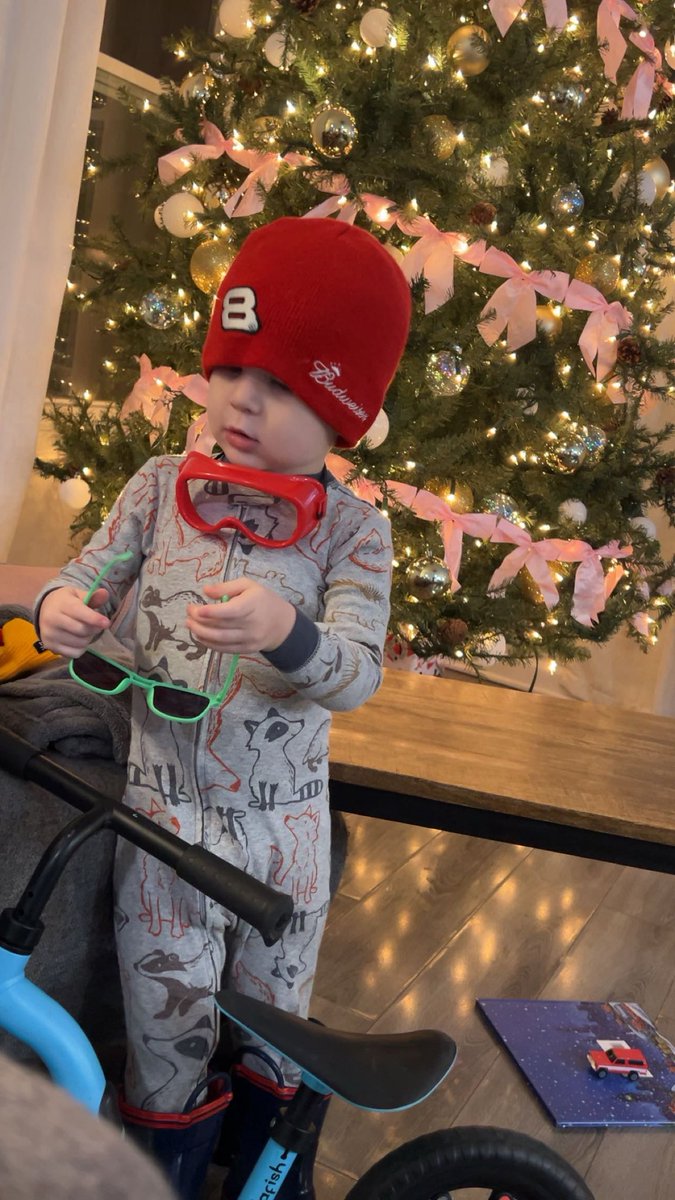 D_A_9_9's tweet photo. His Pawpaw gave him the beanie, now every time he rides his bike the goggles and “8 helmet” go on. #RaiseHellPraiseDale #HellYeahBrother @DaleJr @NASCAR https://t.co/3mlG1Lhc6W