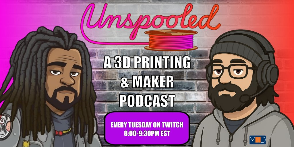 Mojee3d's tweet image. Going live in 10 minutes!

Unspooled Episode 28 - Lets talk 3DP News and the craxy that was Day 1 at FormNext 2025 in Germany!

@LayerXLayer3D 
@unspooled3DPod