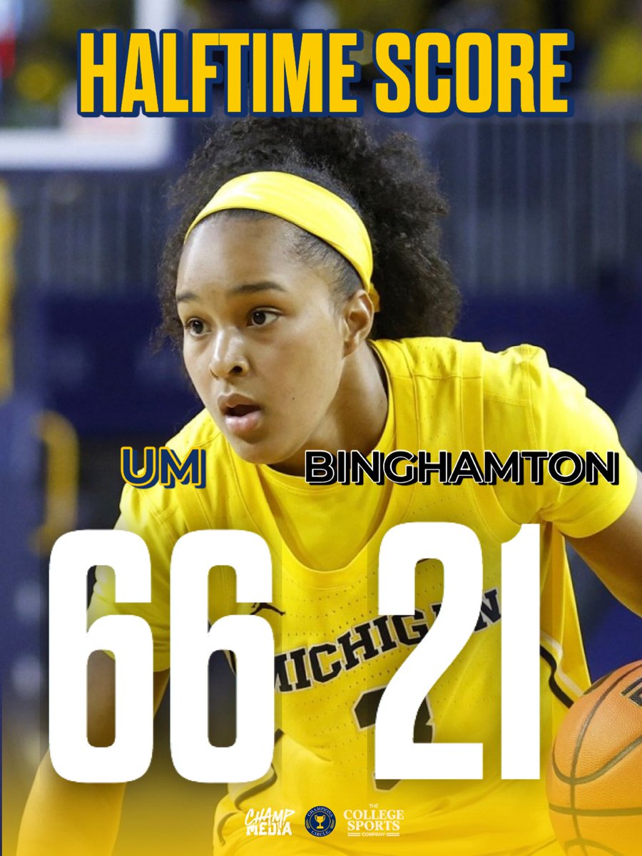 The Wolverines lights it up for their most points in a half since 1980 and head into halftime in command 🔥〽️