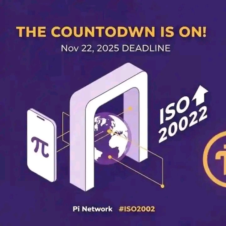 PiDNetwork's tweet image. 4 days remaining 👈

The clock is ticking! ⏰ With the November 22, 2025 ISO 20022 deadline racing closer, Pi is gearing up to sync seamlessly with global finance. This is a game-changing leap toward real-world impact for Pioneers! 🚀 

What doors will this open for you?