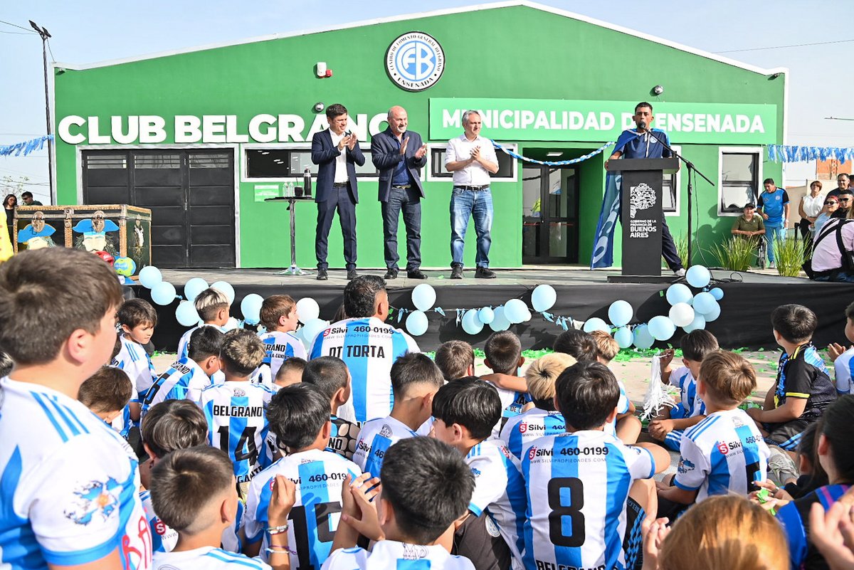 💪🏼 ⚽Inauguramos en Ensenada el nuevo complejo deportivo del Club Belgrano

📌 Este espacio renovado permitirá que más chicos, chicas y familias del barrio cuenten con mejores condiciones para practicar deporte, encontrarse y participar de nuevas actividades recreativas.