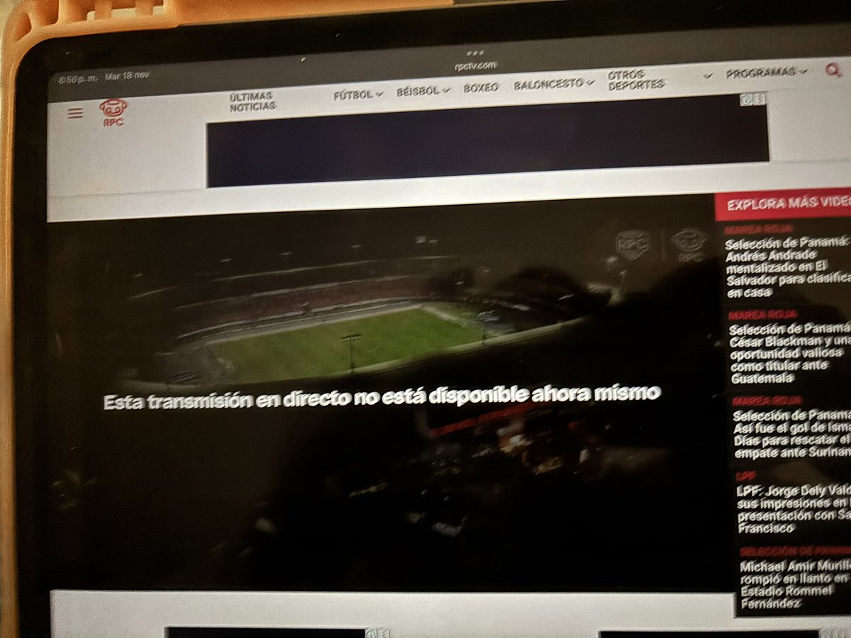 Que HP <a href="/rpctvpanama/">RPCTV</a> no dejan ver el partido! #fepafut #panama <a href="/manpico/">Manuel Pico</a>