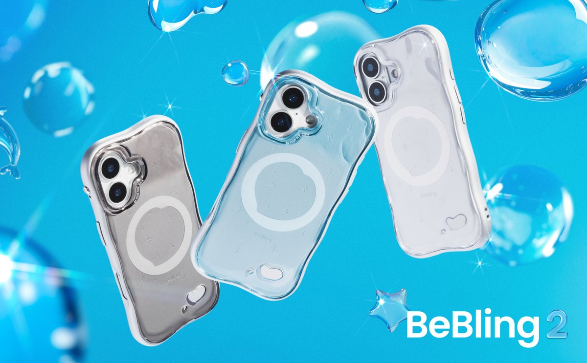iface_jp's tweet image. ／
11月19日発売！
NEWデザイン「 #BeBling2 」登場💎
＼

メタリックなシルバーに、水が流れるようなツヤを重ねた、iFaceの新感覚スマホケース＆モバイルアクセサリー🫧

カラーは、ブルー・ブラック・クリアの３色！
新しいウルウル×キラキラをお楽しみください♪

jp.iface.com/pages/bebling2