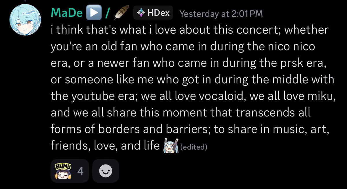 re: people coming to miku expo from different eras