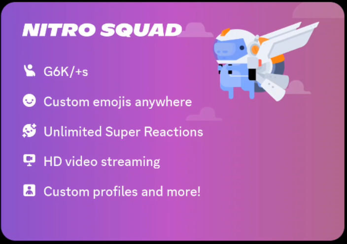 zachbussey's tweet image. Discord may be working on a kind of family plan called Nitro Squads. 

It appears that one person pays for the Squad, and up to 6 people can join to access some Nitro benefits.
