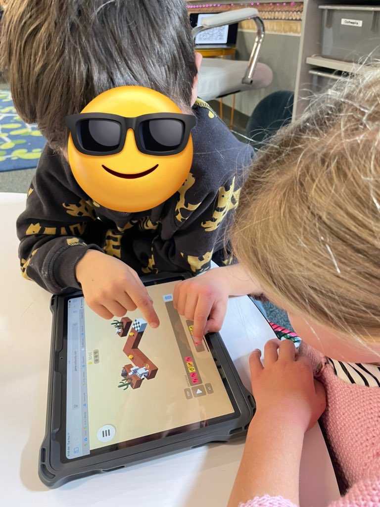 MrsWegert's tweet image. 💻 Getting a head start on #ComputerScienceWeek a little early this year with @rodocodogame’s #hourofcode activities. Did we encounter challenges? You betcha, but as one first grader put it best, “If we put our mind to it, we can achieve anything.” 🫠💕 #csedweek @Lyons_ES
