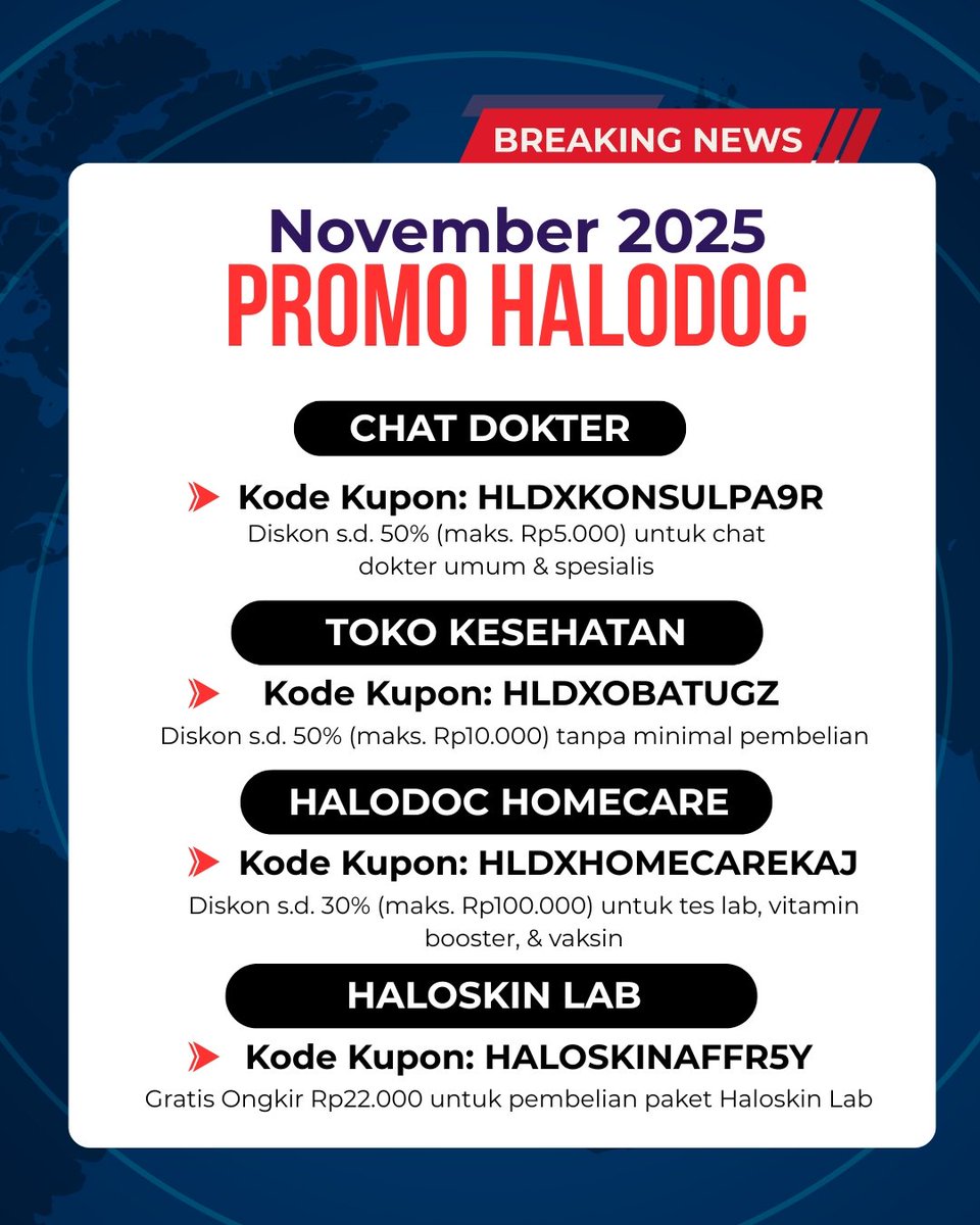 yantikalit02's tweet image. Virus Influenza meningkat📌
Lindungi diri vaksin di Homecare Halodoc, dapatkan Diskon 30℅ dengan pakai kode kupon HLDXHOMECAREKAJ
#halodoc #temanhalodoc #sehatbarenghalodoc #zonauang #zonajajan #influenza #vaksin #fypシ #fypviraltwitter #voucherhalodoc