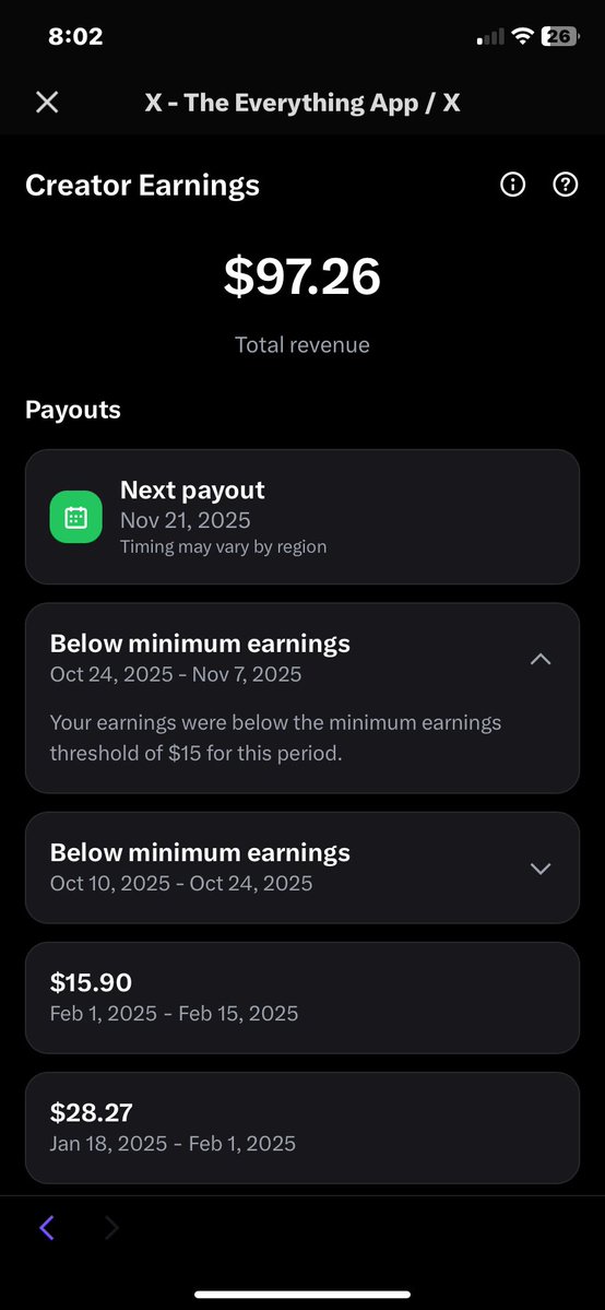 More changes to the monetization dashboard!  At least now I have SOME answers and know that it’s not something wrong on my end.

Thoughts <a href="/KSJ_Kreative/">KSJ</a> , <a href="/RichSilver/">Rich Silver</a> , <a href="/OrahOnX/">Orah On X</a>, <a href="/FamousInMyPhone/">Famous In My Phone🔥</a> , <a href="/monetization_x/">Monetization Coach</a>