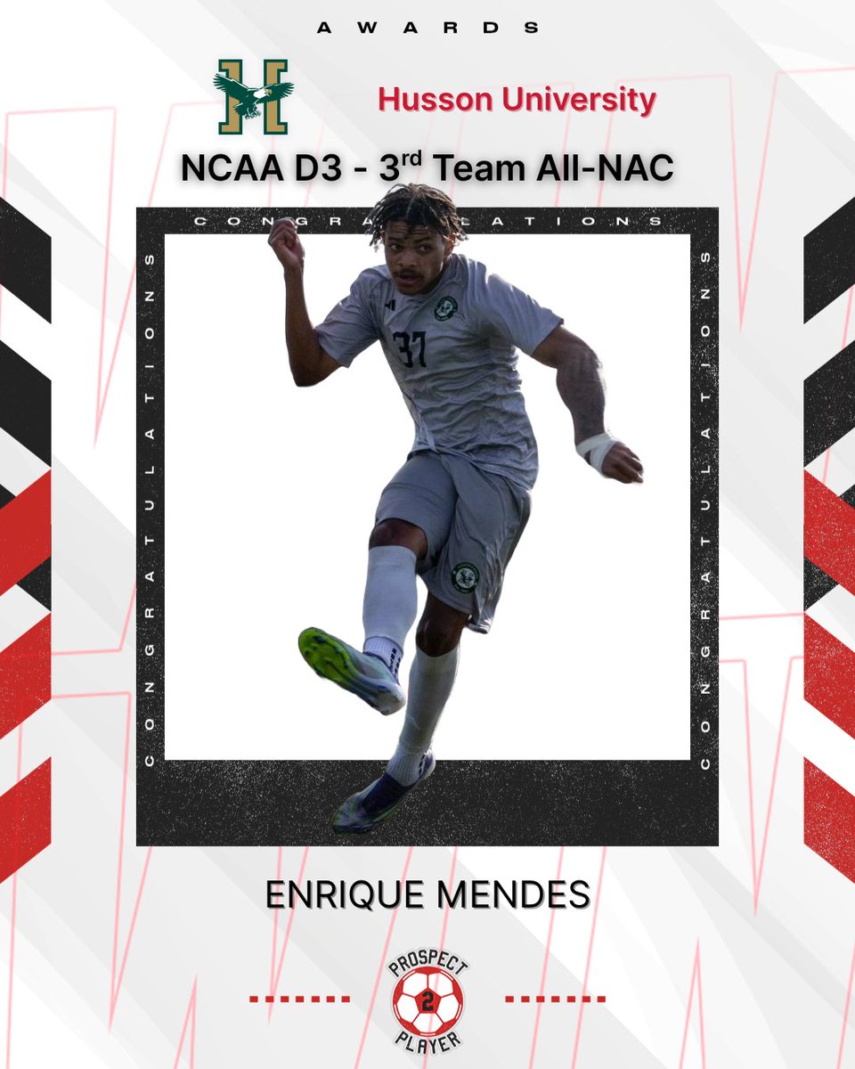 Prospect2Player's tweet image. Congratulations to our forward Enrique Mendes on being named NCAA D3 NAC 3rd Team All-Conference🏅