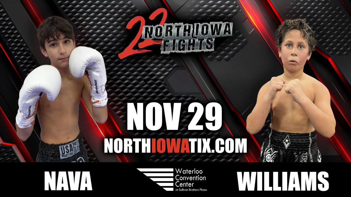 Get your tickets now and be apart of the action👊🏻🥊NORTHIOWATIX.COM 
Can’t make it in person? No worries! The event will be streamed live at starfund.stream/organizations/… 

Hotel discount for Best Western Plus Waterloo &amp; Cedar Falls CODE = 👉🏻 bestwestern.com/en_US/book/hot…