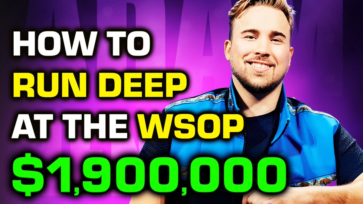 How to Run Deep at the WSOP is LIVE on <a href="/PokerCoaching_/">PokerCoaching.com</a>!

This is an awesome video series where <a href="/AdamHendrix10/">Adam Hendrix</a> will take you through his Main Event run where he placed 6th for $1.9 million!🤑

I loved this series, learning how Adam navigates these big field events is awesome!🔥🔥