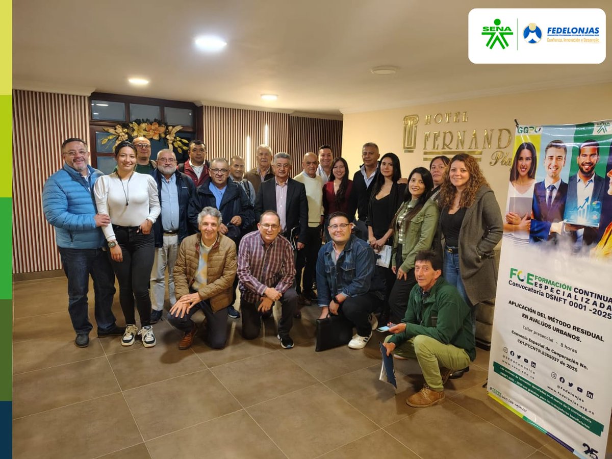 FEDELONJAS's tweet image. 📍 Cerramos con éxito en #Pasto una nueva jornada de formación del Programa de Formación Continua Especializada @SENAComunica – FEDELONJAS.

✨ Gracias al compromiso de los participantes.

#FormaciónContinua2025 #Fedelonjas #Avalúos 
#Lonja #Gremio #SectorInmobiliario
#FCE2025