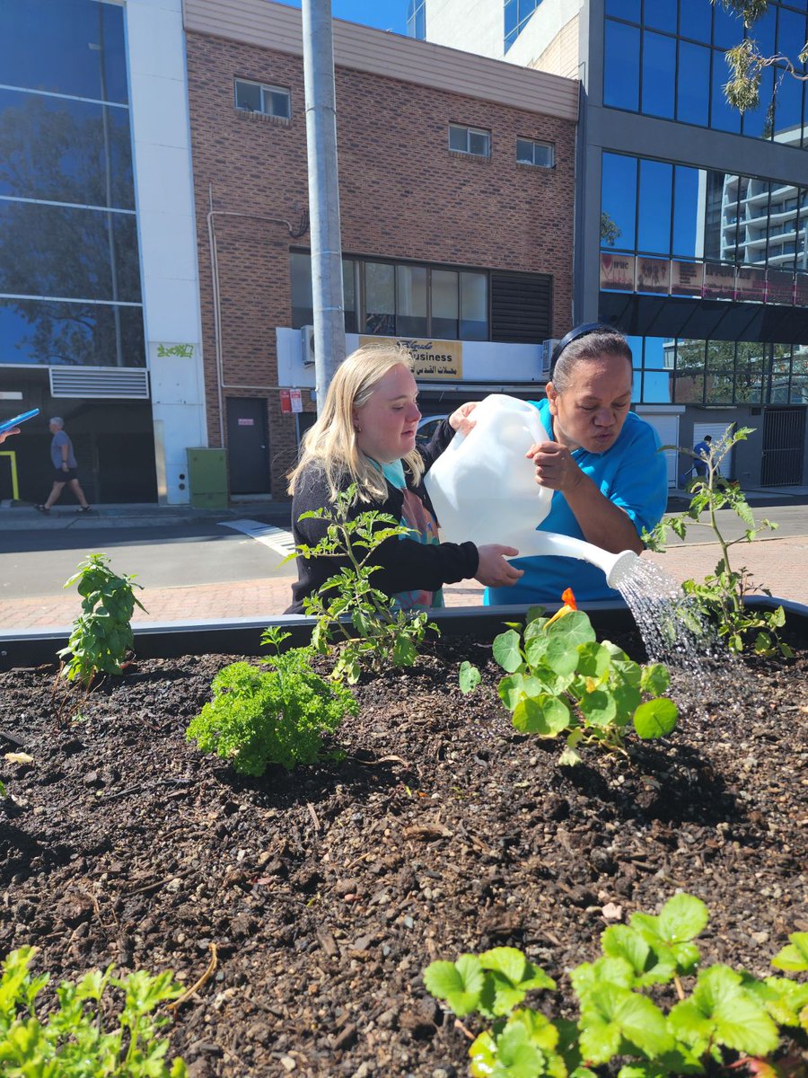 Morning tea never looked better , Tahnee was all smiles today, soaking up the good vibes and starting the day strong. ✨

Later in the afternoon, our staff and clients jumped into the garden, watering plants and keeping our space thriving as part of our Day Group Program. It’s