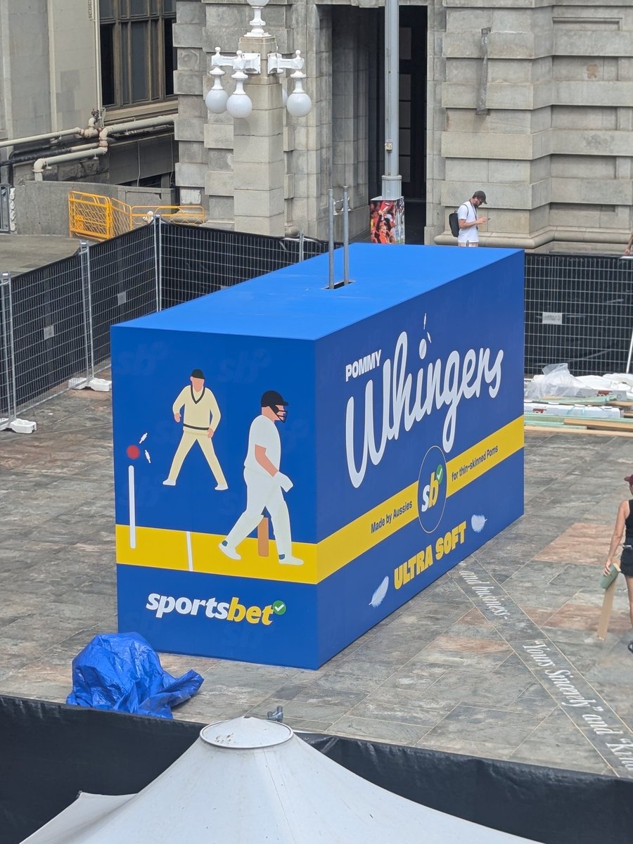 Solid public art installation in Perth #TheAshes #AUSvENG