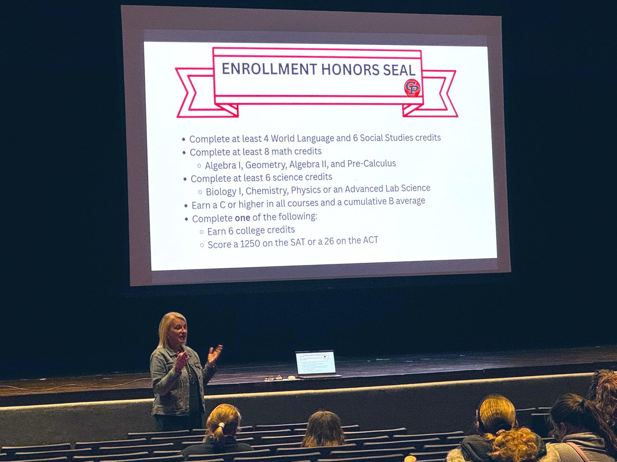 Thanks to Mrs. Swinford for hosting a parent meeting this evening to discuss the new diploma. Nothing better than someone who can simplify the complex. Thanks for making challenging material easy to understand!