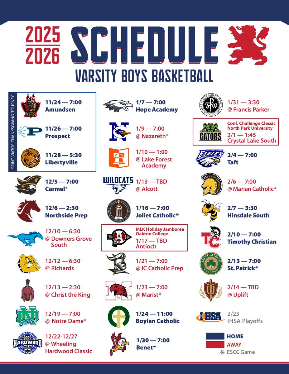‼️2025-26 SCHEDULE‼️

#GoLions