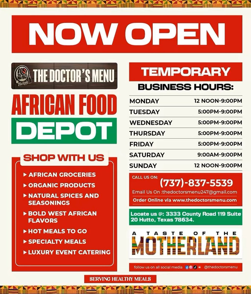 Manasseh_Azure's tweet image. If you are in Texas? Do you need authentic Ghanaian food? Reach out to The Doctor&apos;s Menu. They deliver across the U.S.
