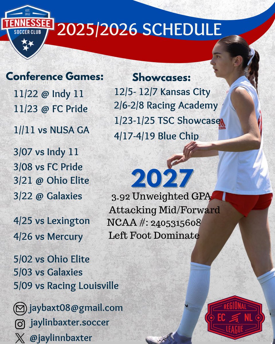 New Club season loading… 🔄 
First games this weekend in Indy! 
An ECNL showcase at the beginning of Dec in KC. Come see me!

#classof2027 <a href="/ECNLgirls/">ECNL Girls</a> <a href="/ImYouthSoccer/">ECNL/GA/Recruiting/College Soccer</a> <a href="/TSC08G_ECNLRL/">TSC07/08G_ECNLRL</a>