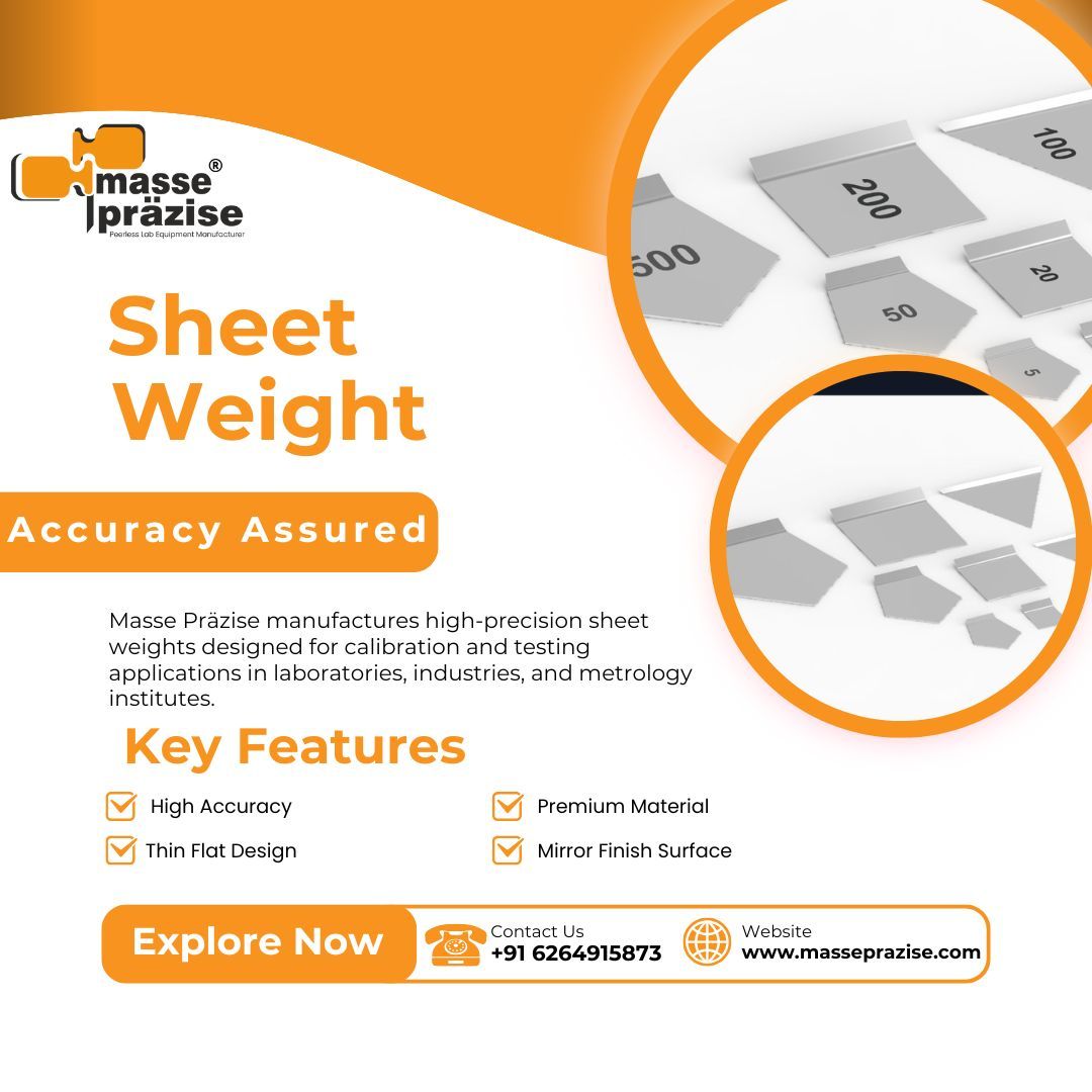 MassePrazise's tweet image. Upgrade your calibration standards with Masseprazise Sheet Weights.
📞 +91 6264915873
✉️ sales@masseprazise.com
🌐 masseprazise.com
#PrecisionEngineering #CalibrationTools #Masseprazise #TestingSolutions #Metrology