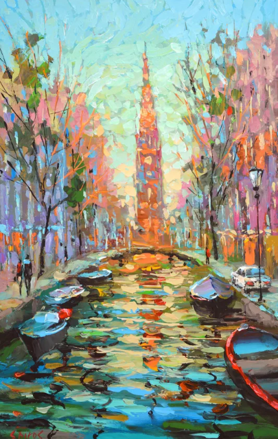 dmitryspiros's tweet image. A charming canal reflecting warm lights, soft shadows, and evening serenity. A piece that feels like a story. Grab it in our shop:
singulart.com/en/artworks/dm…