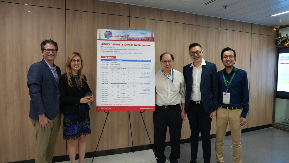 dralexleow's tweet image. Kick-starting the GENIUS - APDW 2025 IUS Workshop today at Mount Elizabeth Hospital, Singapore!

Huge congratulations to Dr. Ling Khoon Lin, Dr. Malcolm Tan @IBDGastroDocSg and Dr. Thomson Lim for putting together an excellent programme.

Honoured to join the faculty alongside…