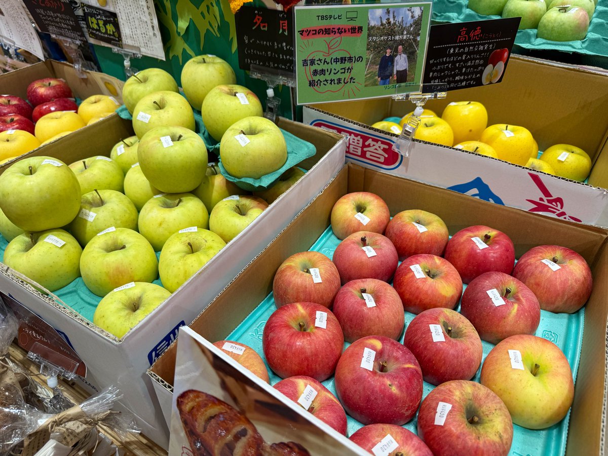 テレビ番組で紹介されたりんご、各種取り揃えています！ TBSテレビの