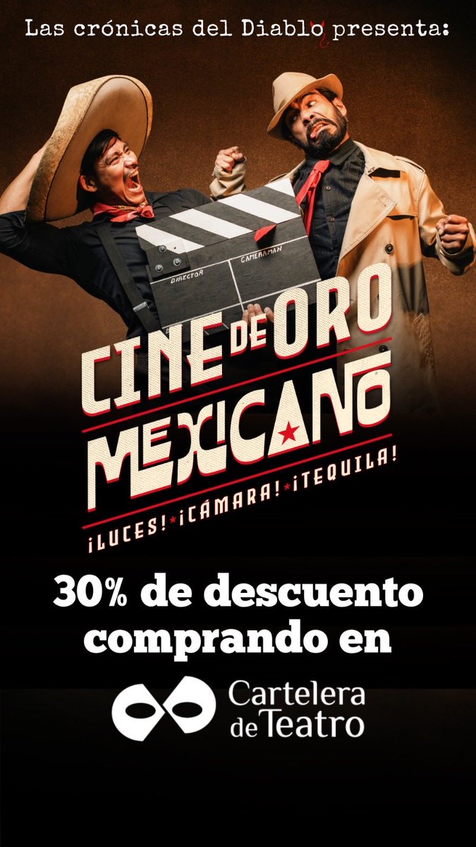 Compra tus boletos con descuento para nuestro estreno de este miércoles en el portal de <a href="/elteatrocdmx/">Cartelera de Teatro</a>.
Este es el enlace de nuestra página de descuentos: descuentos.carteleradeteatro.mx/obra/las-croni…