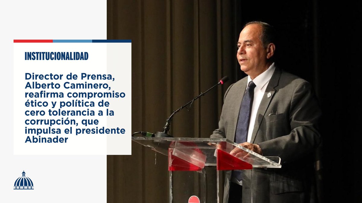 La Dirección de Prensa del Presidente, junto con la Dirección General de Bellas Artes, realizaron un foro donde Carlos A. Caminero destacó la cero tolerancia a la corrupción y el compromiso ético que impulsa el presidente @LuisAbinader. presidencia.gob.do/noticias/direc…
