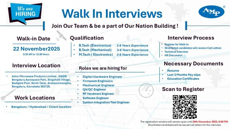 walkin_jobs's tweet photo. #WalkInDrive #Hiring #ElectronicsJobs #RFEngineers #HardwareDesign #Firmware #NationBuilding #CareerOpportunity #WeAreHiring #Defence #Bengalurujobs #bangalorejobs
#WalkInInterview #JobOpening #HiringNow #JobAlert #CareerOpportunity #OpenInterview #JobDrive #InterviewToday https://t.co/TZuBi4yZto