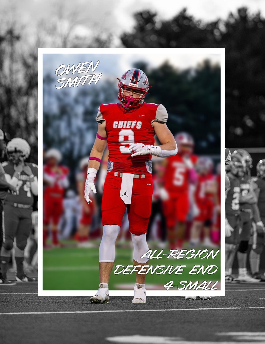 owensmith1105's tweet photo. Blessed and honored to be selected for 1st team all conference and all region.
@RedbirdFB @CoachBenBlack @Coach_Calt https://t.co/qfzAJI4owi