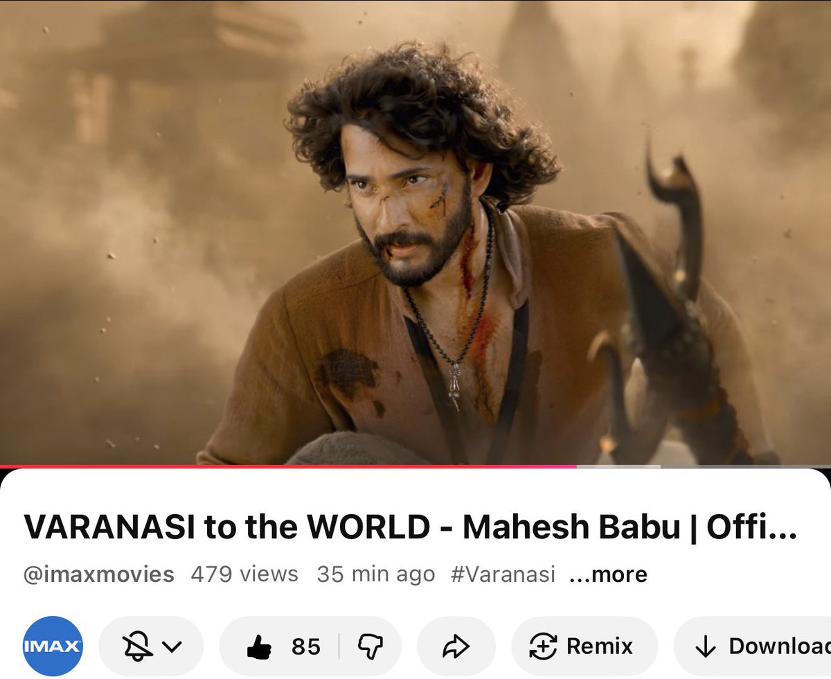 Here’s the official IMAX version of #Varanasi Glimpse, uploaded on the IMAX channel.

Link: youtu.be/GFCvD76qwPA?si…

<a href="/IMAX/">IMAX</a> <a href="/VaranasiMovie/">Varanasi</a>