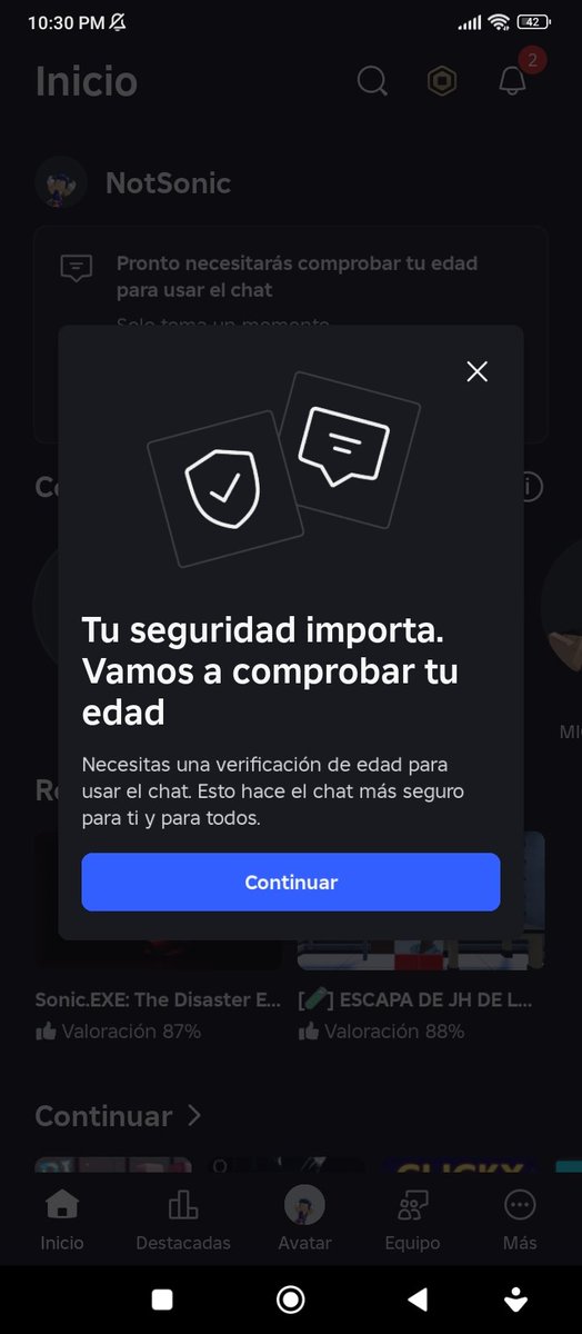 sonicelerizo352's tweet image. Roblox quiere obligarnos a verificar nuestra edad para usar el CHAT.
Esto NO protege a los niños, solo limita a millones de jugadores.
La comunidad NO quiere esto.

@Roblox escuchen a sus usuarios.

#SaveRobloxChat #RobloxUpdate #RobloxCommunity #RobloxRemoveAgeVerification