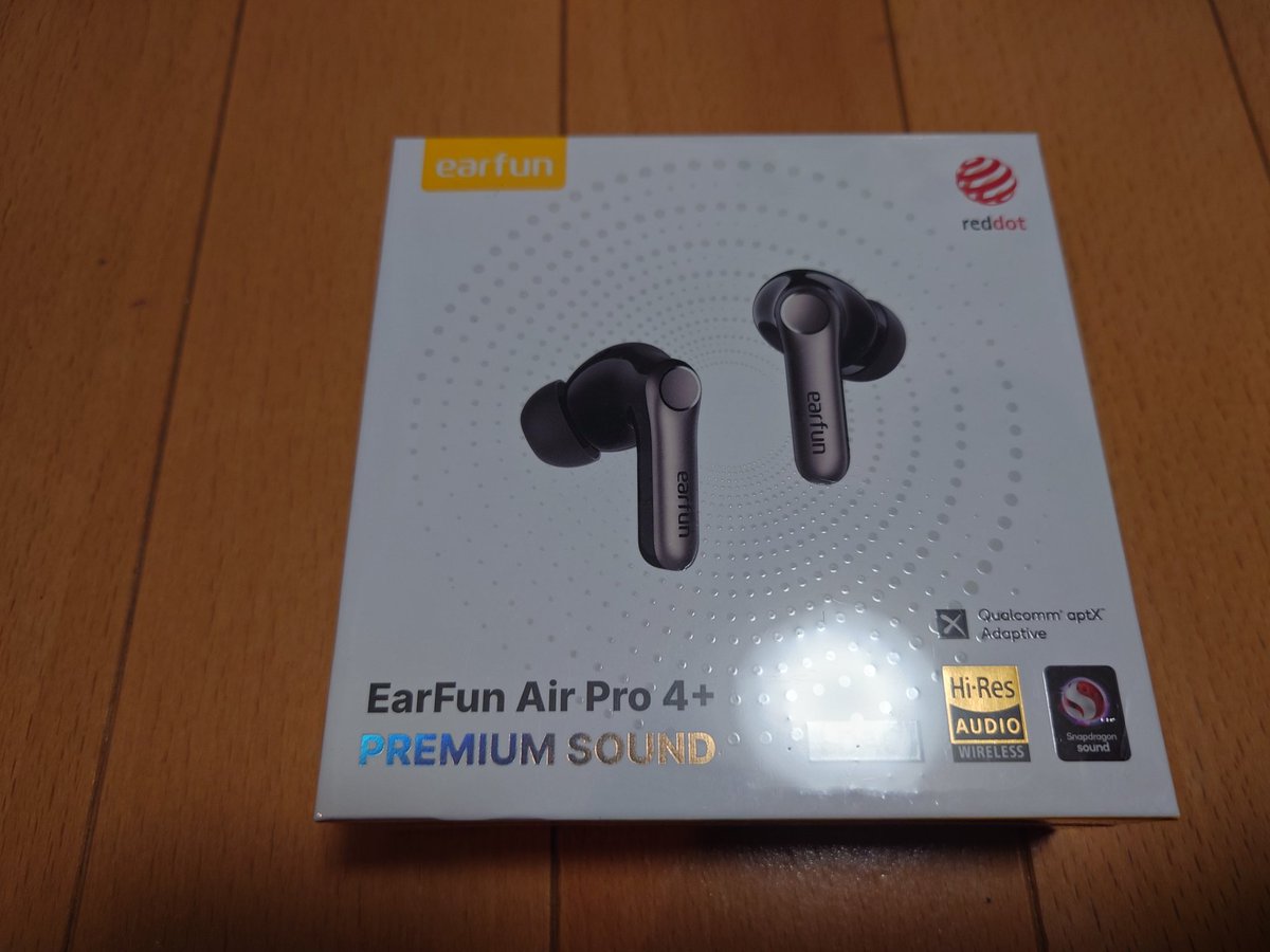 nyom3's tweet image. EarFun Air Pro4+を買いました、音はいいんだけどなんかペアリング成立して音が出始めるまで遅かったり接続が不安定なんだけどおま環なのかな〜、ノーマル4はそんなこと感じなかったんだけど