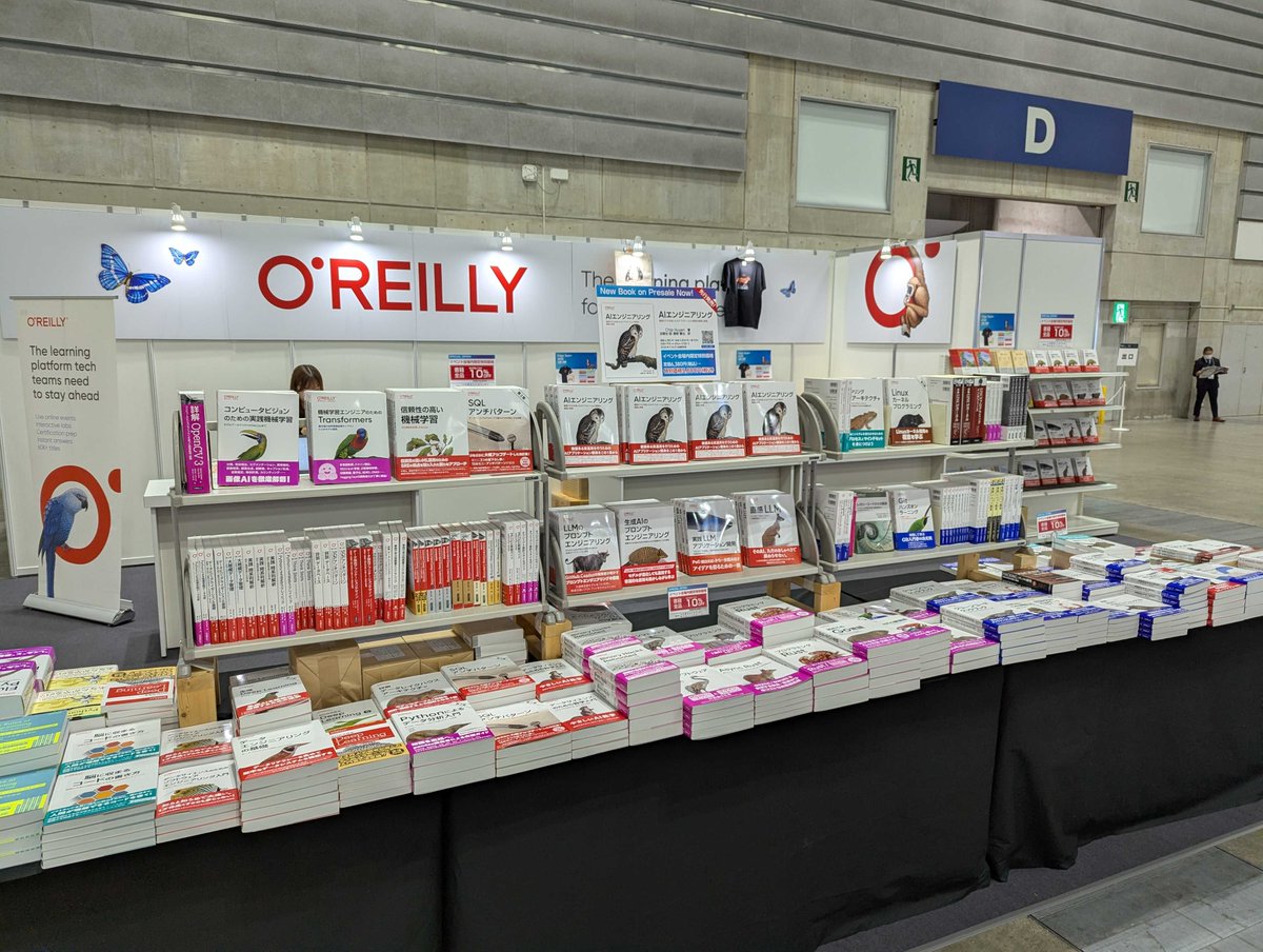 oreilly_japan's tweet image. 本日より開催の「EdgeTech+ 2025」(パシフィコ横浜)にオライリー・ジャパンも出展しています！
注目の新刊『AIエンジニアリング』『ソフトウェアエンジニアガイドブック』『先駆者に学ぶAIプロダクトマネジメント』は先行発売も📚みなさまぜひ会場にお越しください！

#エッジテックプラス 
#ET展