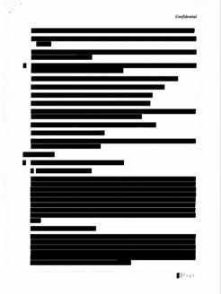 Mockup of heavily redacted Epstein files