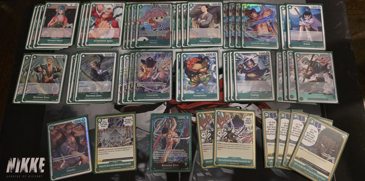 JehSuu's tweet photo. Ready to take on my first treasure cup with Zoro! Ty @spectraltcg for the build https://t.co/Ws53fIbPMT