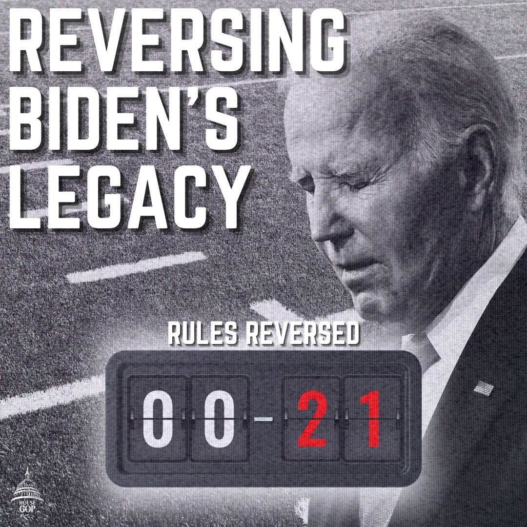 HouseGOP's tweet image. PASSED: H.J. Res. 130: @RepHageman’s bill to reverse Biden’s ILLEGAL attempt to END coal mining in Wyoming. ✅

House Republicans will never stop fighting to lower costs for working families!