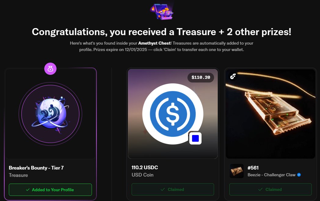 Just opened my wave 2 chest from <a href="/opensea/">OpenSea</a>. Very cool experience. As a natural collector, I never expect anything from collecting NFTs, thus this was very much a nice surprise.