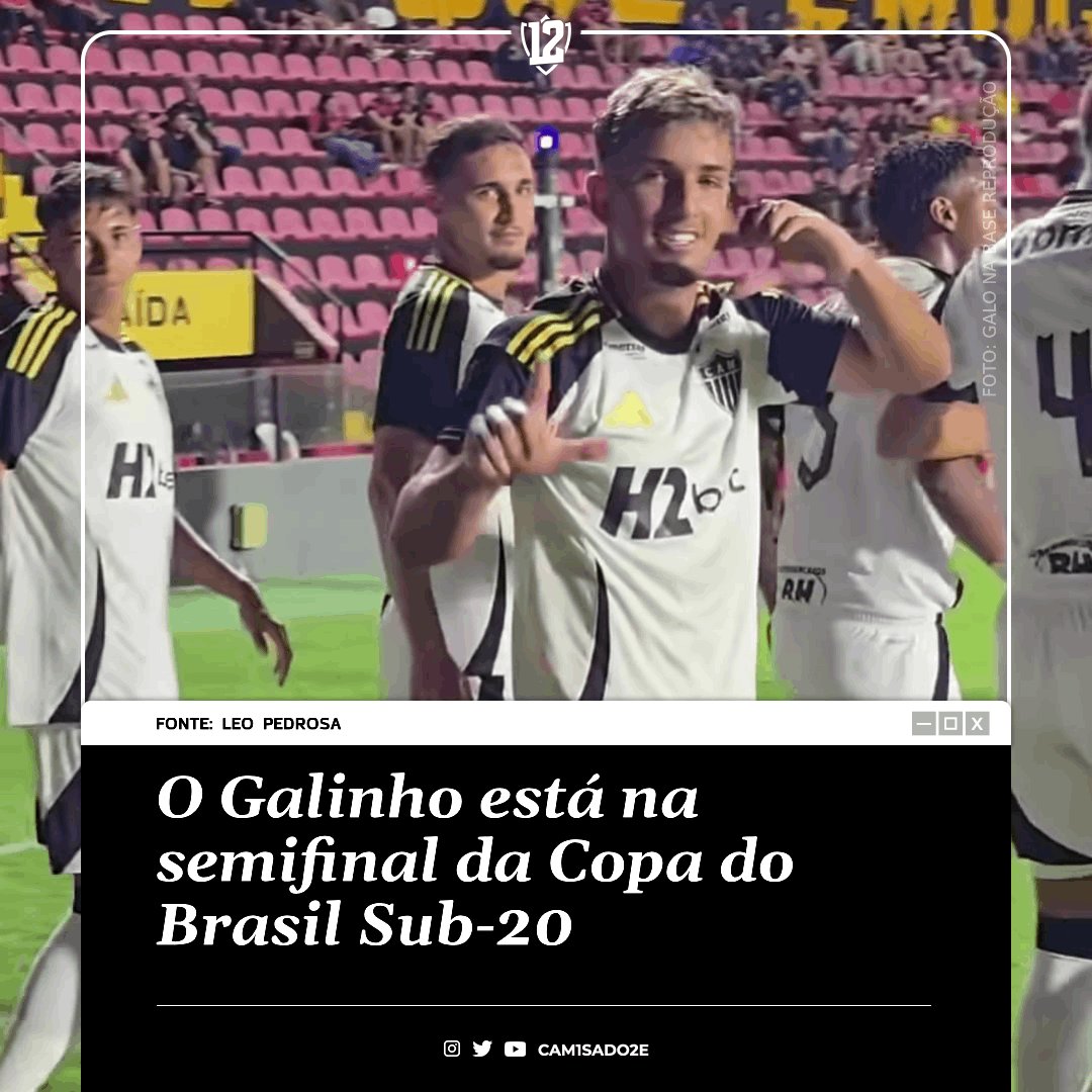 Na noite desta terça (18), o Galo venceu o Sport por 2 a 1 na Ilha do Retiro e carimbou a classificação fora de casa. Os gols alvinegros foram marcados por Murilo e Iseppe, que voltou ao time e teve atuação decisiva.

🗞 <a href="/_LeoPedrosa/">Léo Pedrosa</a>
📸 Reprodução Galo na Base