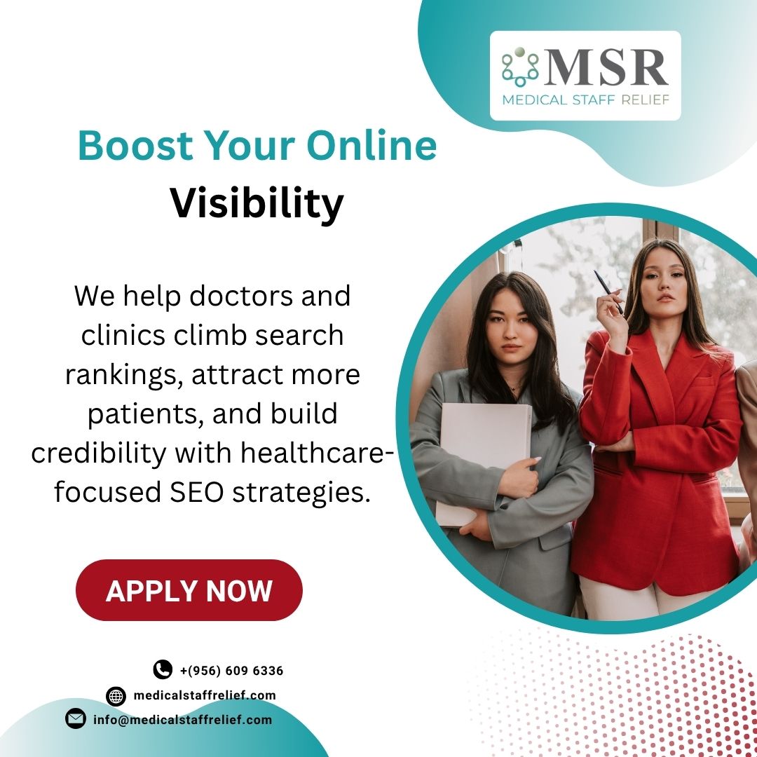 msr_serve's tweet image. Boost Your Online Visibility

Grow your clinic’s reach with healthcare-focused SEO. MSR helps you climb search rankings, attract more patients, and build stronger online credibility.

+1 (956) 609 6336
🌐 medicalstaffrelief.com
📧 info@medicalstaffrelief.com