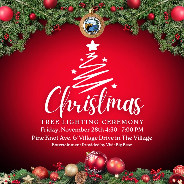 CityofBBL's tweet photo. 🥁 Drumroll, please... the lineup for the annual Christmas Tree Lighting is here, and it's merrier than ever! 

This year's show will be emceed by Danny Jordan and Eric Petersen, hosts of the #1 Christmas podcast in the world Christmas Countdown (@XmasPod). Danny and Eric will be counting down their favorite things about Christmas, as well as hosting games and contests, so make sure to wear your ugliest Christmas sweater and practice your jolliest laugh for a chance to win a prize! 

The Mountain Marvelettes will return to sing all your favorite Christmas classics, but this year, they will be joined by local pianist and California Music Hall of Fame inductee Mike Cross. 

The City Council will be joined by Santa and Mrs. Claus to countdown to the lighting of the Christmas tree, followed by a festive set by Western Standard Time Ska Orchestra (@WSTSKA), a Los Angeles based big band who has performed and recorded with world renown artists, including Michael Bublé, Brian Setzer, and Gordon Goodwin’s Big Phat Band. They will be performing songs from their Christmas album “Bluebeat Holiday”, as well as a selection of their original music.

🗓️ WHEN: Friday 11/28 at 4:30PM⁠
📍 WHERE: The Village ⁠
🎟️ ADMISSION: Free!⁠

🔗 For more information, please visit https://t.co/W4ufkmFys3.