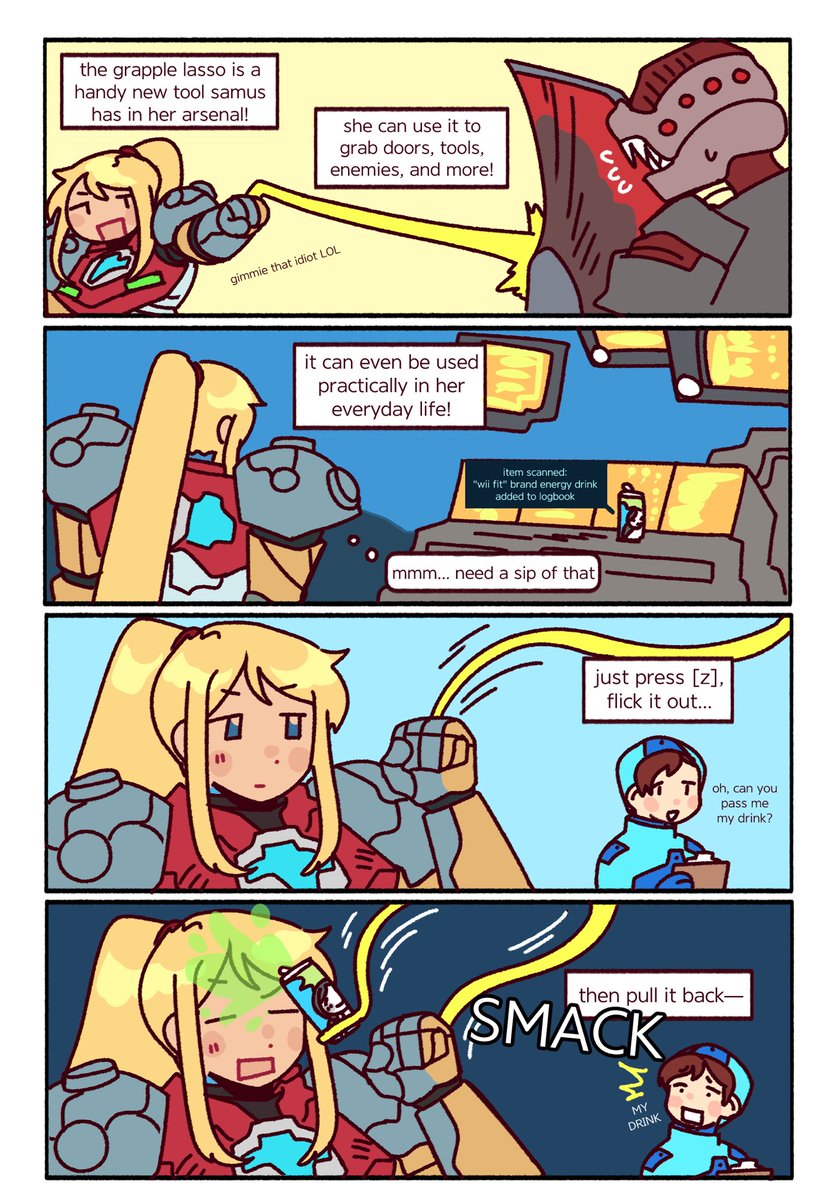 inkopolis's tweet image. [metroid] im replaying prime 3 and i love you grapple lasso